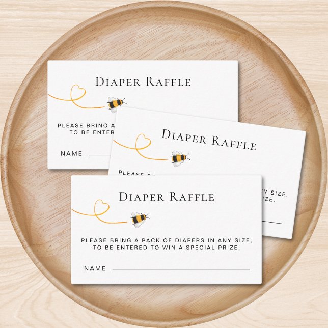 Tarjeta De Recepción Bee Baby Shower Diaper Raffle (Subido por el creador)