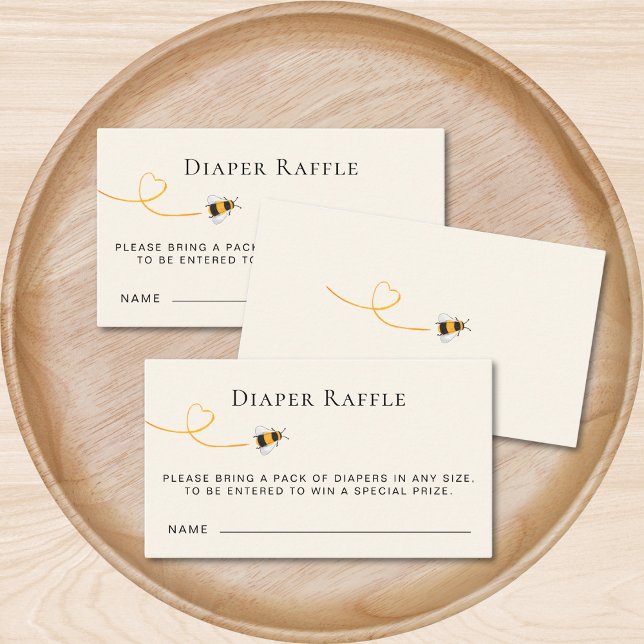 Tarjeta De Recepción Bee Baby Shower Diaper Raffle (Subido por el creador)