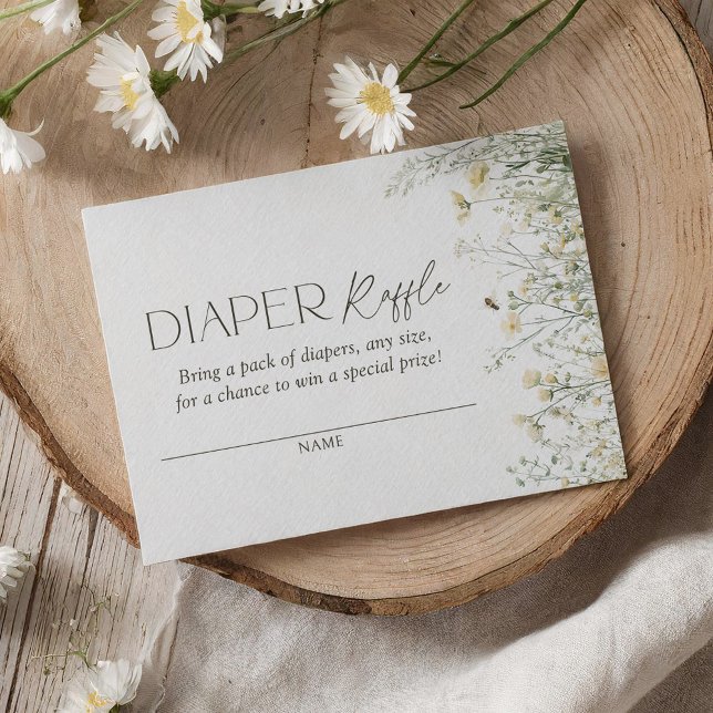 Tarjeta De Recepción Bee Baby Shower Diaper Raffle Ticket (Subido por el creador)