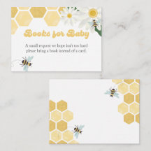 Bee Baby Shower honeycomb daisies libros para bebé