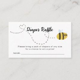 Tarjeta De Recepción Bee Diaper Raffle Baby Shower