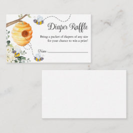 Tarjeta De Recepción Bee Diaper Raffle Ticket Baby Shower