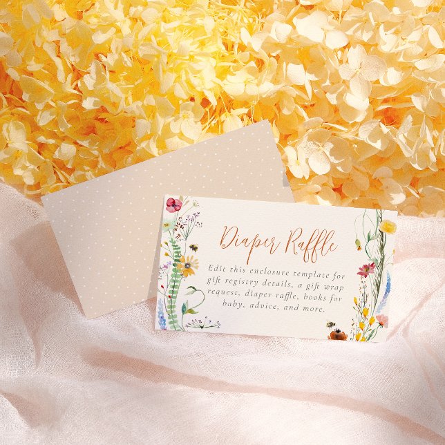 Tarjeta De Recepción Bee Wildflower Boho Chica Baby Shower (Subido por el creador)