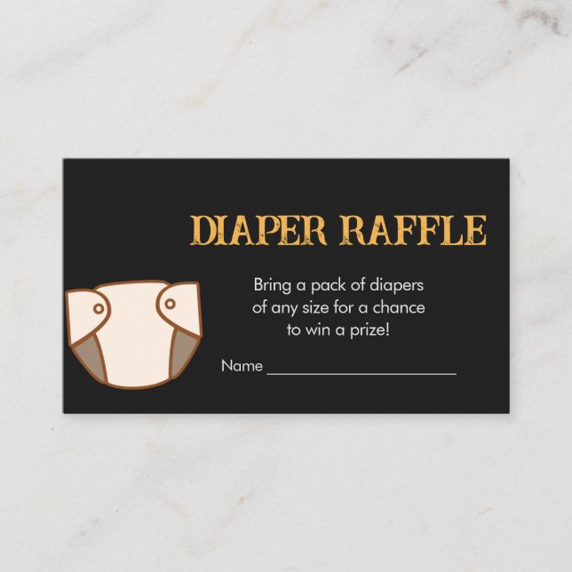 Tarjeta De Recepción Beer and Diapers Baby Shower Diaper Raffle (Anverso)