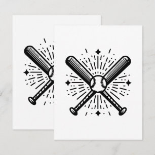 Tarjeta De Recepción béisbol antiguo