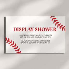 Tarjeta De Recepción Béisbol Red Baby Shower Display Shower