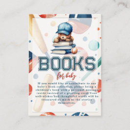 Tarjeta De Recepción Béisbol Teddy Bear Watercolorbook Para Bebés