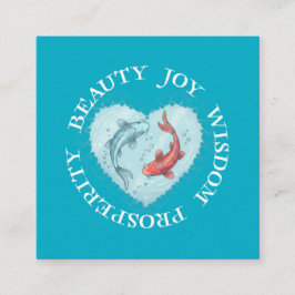 Tarjeta De Recepción Belleza, alegría, sabiduría Prosperidad Koi