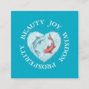 Tarjeta De Recepción Belleza, alegría, sabiduría Prosperidad Koi