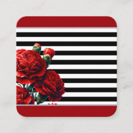 Tarjeta De Recepción Belleza floral en negro y blanco