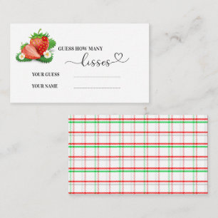 Tarjeta De Recepción Berry dulce baby ducha cuántos besos