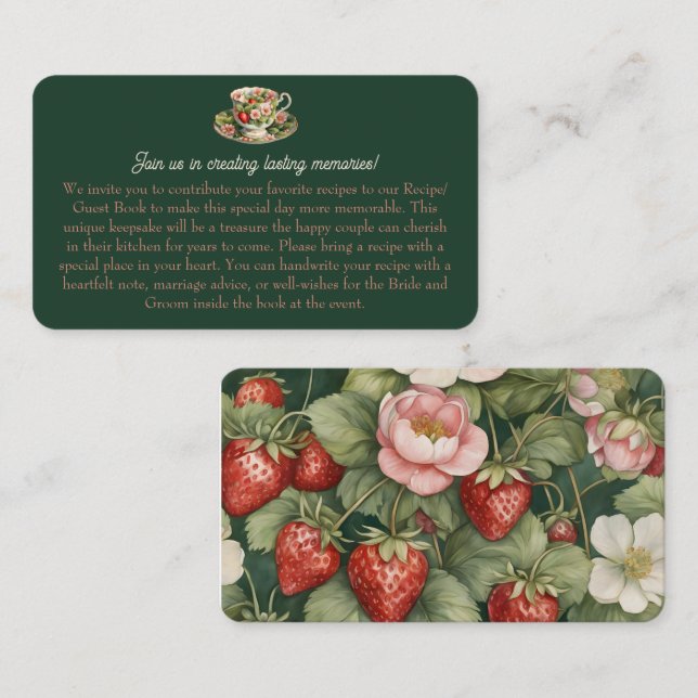 Tarjeta De Recepción Berry en la enseñanza del amor (Anverso / Reverso)