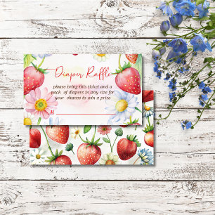 Tarjeta De Recepción Berry fresa dulce fresa bebé ducha de pañales rifa