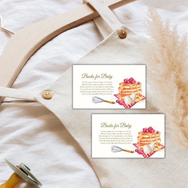 Tarjeta De Recepción Berry Pancake Egg Whisk Brunch Books Baby Shower (Berry Pancake Egg Whisk Brunch Books Baby Shower Enclosure Card)