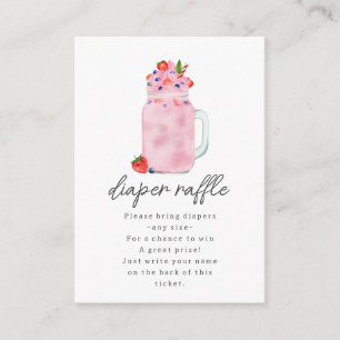 Tarjeta De Recepción Berry Smoothie Baby Shower Diaper Raffle