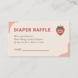 Tarjeta De Recepción Berry Sweet Baby Shower Diaper Raffle