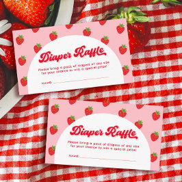 Tarjeta De Recepción Berry Sweet Baby Shower Diaper Raffle