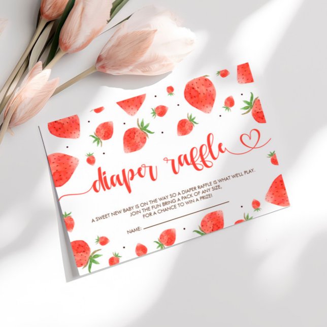Tarjeta De Recepción Berry Sweet Baby Shower Diaper Raffle (Subido por el creador)