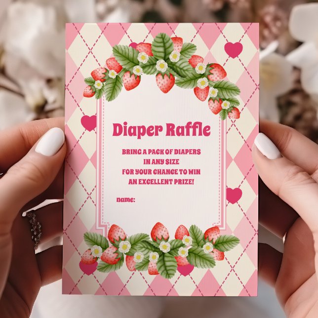 Tarjeta De Recepción Berry Sweet Baby Shower Diapper Raffle (Subido por el creador)