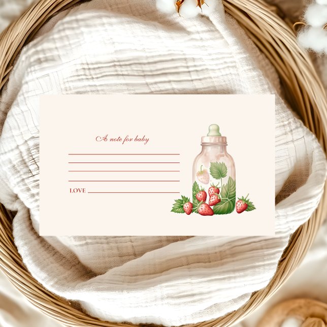 Tarjeta De Recepción Berry Sweet Baby Shower Note for Baby (Subido por el creador)