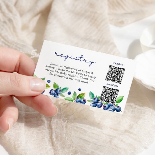 Tarjeta De Recepción Berry Sweet Baby Shower Registry Card (Subido por el creador)
