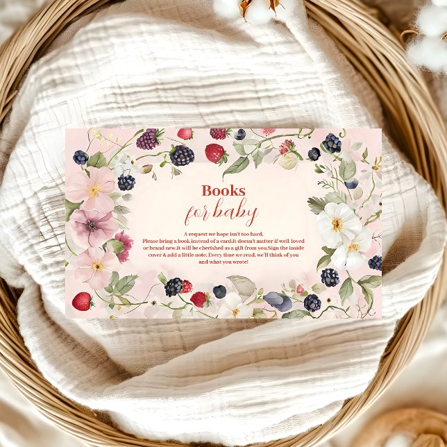Tarjeta De Recepción Berry Sweet Baby ShowerBooks para el bebé (Subido por el creador)
