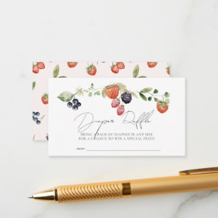 Tarjeta De Recepción Berry Sweet Berries Baby Diaper Ticket