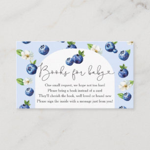 Tarjeta De Recepción Berry Sweet Blueberry Baby Shower Books Para El Be