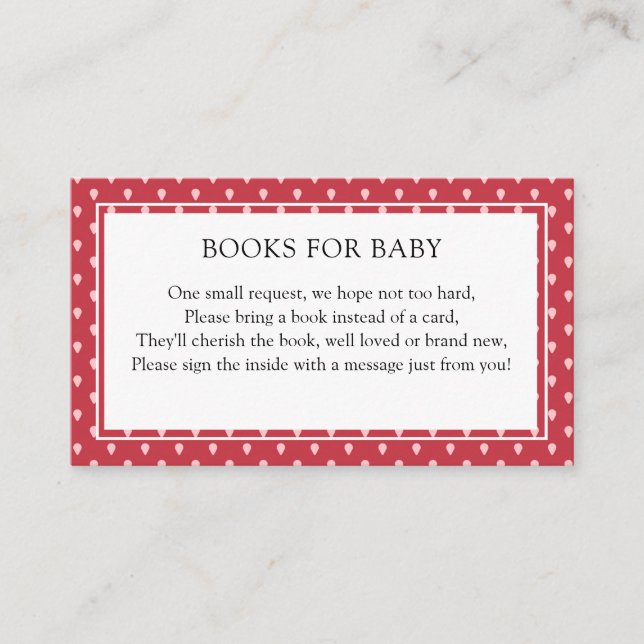 Tarjeta De Recepción Berry Sweet Books For Baby Enclosure Card (Anverso)