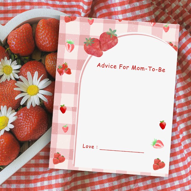 Tarjeta De Recepción Berry Sweet Coquette Baby Shower Advance Card (Subido por el creador)