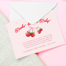 Tarjeta De Recepción Berry Sweet Coquette Books para el bebé