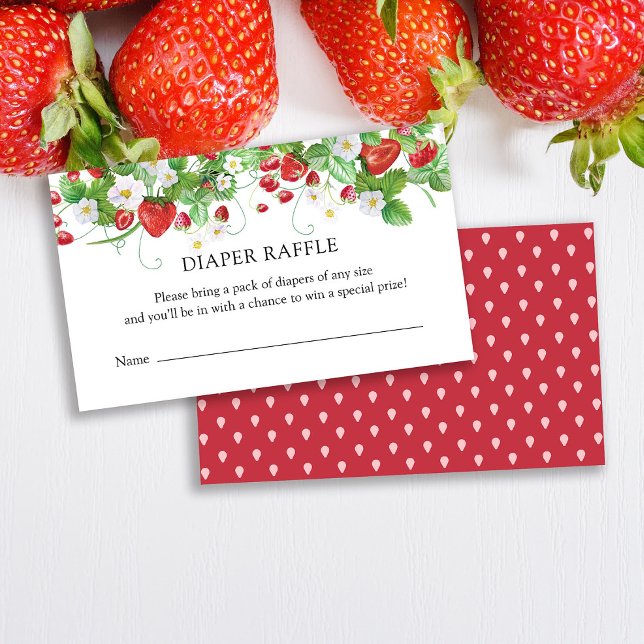 Tarjeta De Recepción Berry Sweet Diaper Raffle Baby Shower (Subido por el creador)