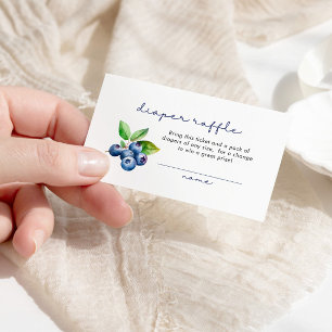 Tarjeta De Recepción Berry Sweet Diaper Raffle Shower Blueberries