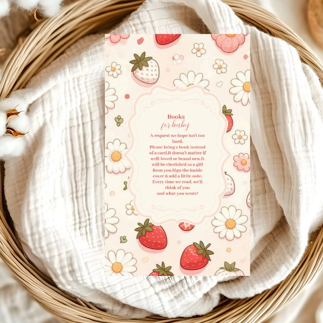 Tarjeta De Recepción Berry Sweet Pink Coquette Baby Books (Subido por el creador)