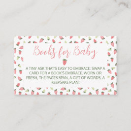 Tarjeta De Recepción Berry Sweet Strawberry Baby Shower Books