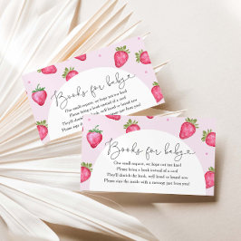 Tarjeta De Recepción Berry Sweet Strawberry Baby Shower Books Para El B