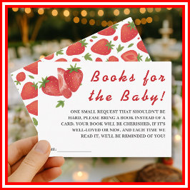 Tarjeta De Recepción Berry Sweet Strawberry Baby Shower Books para el b
