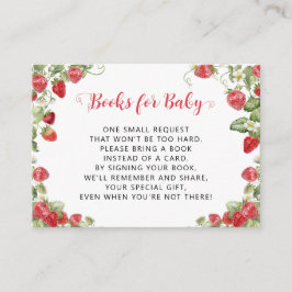Tarjeta De Recepción Berry Sweet Strawberry Books para el bebé