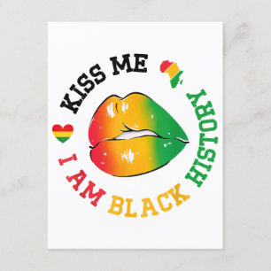 Tarjeta De Recepción Bésame soy el mes de la historia negra afroamerica
