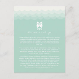 Tarjeta De Recepción Besando caballitos de mar Corazón Boda de Playa de