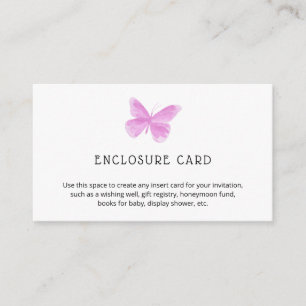 Tarjeta De Recepción Besos de Mariposa Texto Personalizado