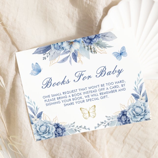 Tarjeta De Recepción Besos de mariposa y libros para bebés (Subido por el creador)