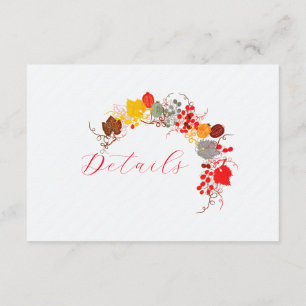 Tarjeta De Recepción Besos Franceses Uvas Flores Bodas