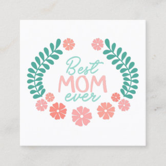 Tarjeta De Recepción Best mom ever cute floral design