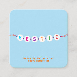 Tarjeta De Recepción Bestie lindo brazalete de amistad azul San Valentí