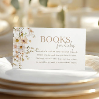 Tarjeta De Recepción Biblioteca de bebé florece con flores silvestres n