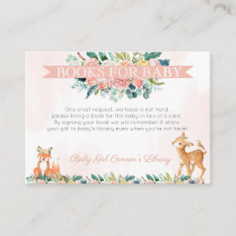 Tarjeta De Recepción Biblioteca de Bebés de Animales Forestales