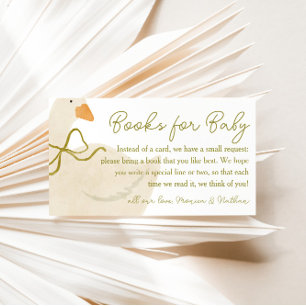 Tarjeta De Recepción Biblioteca de Libros de Gingan para Bebé con Estil