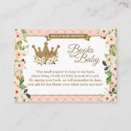 Tarjeta De Recepción Biblioteca del Pequeño Princesa Rubor Floral Baby