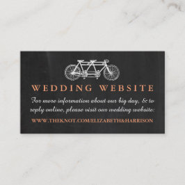 Tarjeta De Recepción Bicicleta Tandem En La Página Web Del Boda Chalkbo